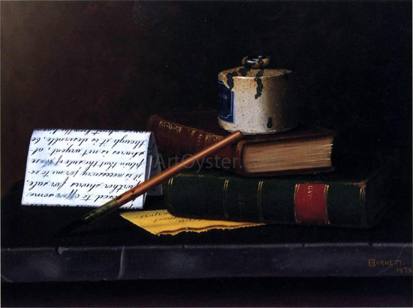  William Michael Harnett The Broker's Table - Canvas Art Print