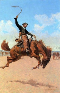  Frederic Remington The Bronco Buster - Canvas Art Print