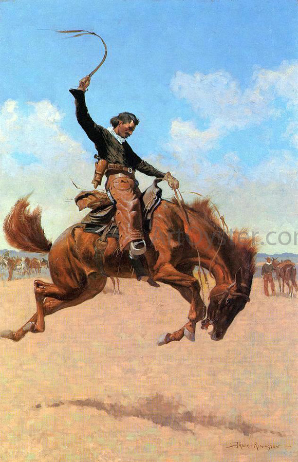  Frederic Remington The Bronco Buster - Canvas Art Print