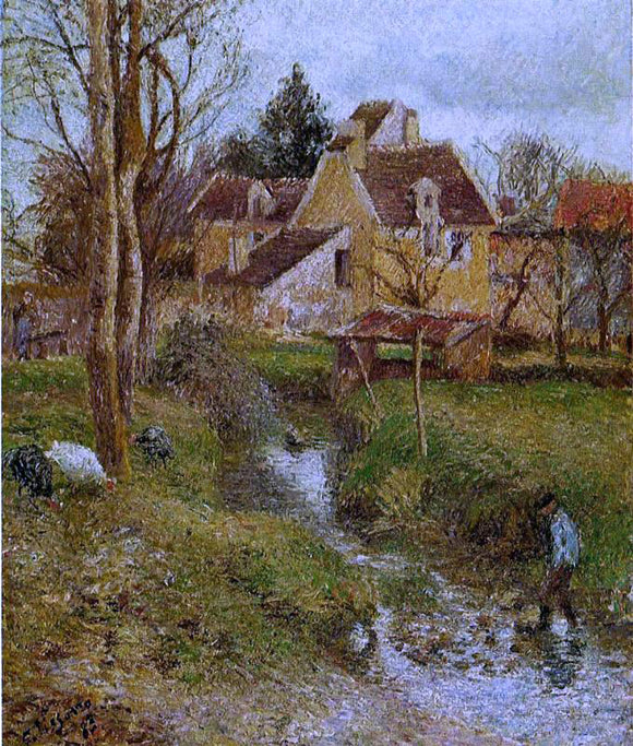  Camille Pissarro The Brook at Osny - Canvas Art Print