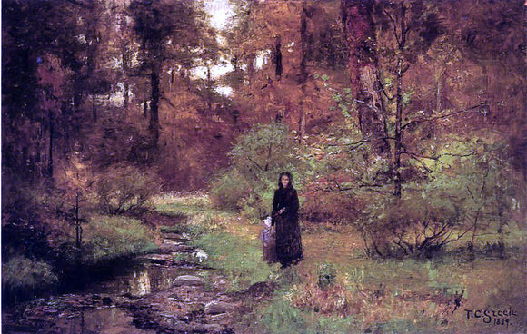  Theodore Clement Steele The Brook in the Woods - Canvas Art Print