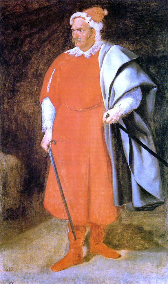 Diego Velazquez The Buffoon Don Cristobal de Castaneda y Pernia (also known as Red Beard) - Canvas Art Print