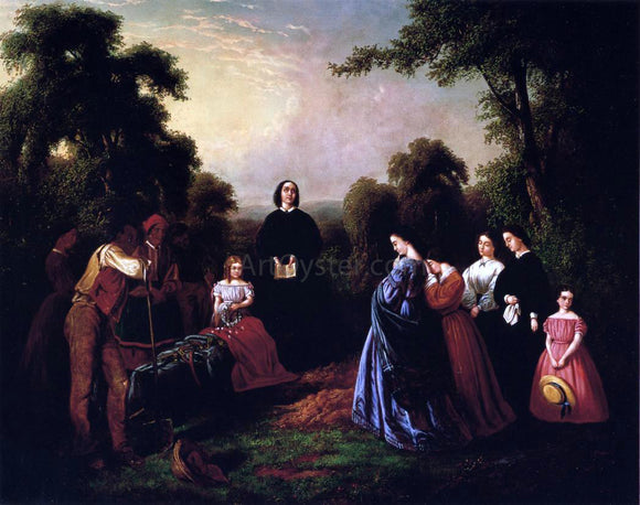  William D Washington The Burial of Latane - Canvas Art Print