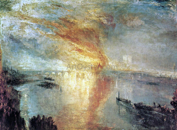  Joseph William Turner The Burning of the Houses of Lords and Commons, October 16, 1834 - Canvas Art Print