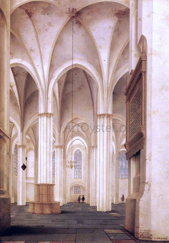  Pieter Jansz Saenredam The Buurkerk at Utrecht - Canvas Art Print