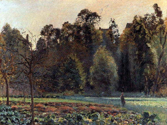  Camille Pissarro The Cabbage Field, Pontoise - Canvas Art Print