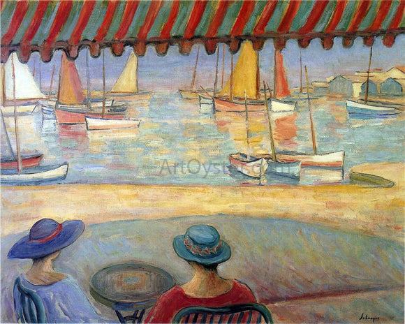  Henri Lebasque The Cafe on the terrace at St Ile de Yeu - Canvas Art Print