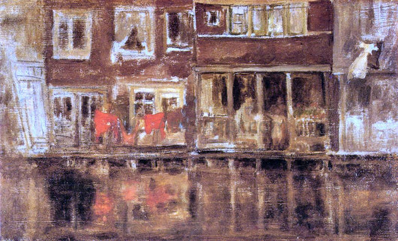  James McNeill Whistler The Canal, Amsterdam - Canvas Art Print