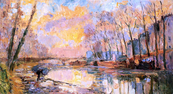 Albert Lebourg The Canal at Charenton - Canvas Art Print