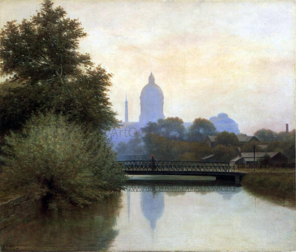  Richard B Gruelle The Canal, Early Morning - Canvas Art Print