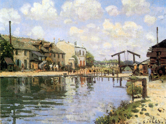  Alfred Sisley The Canal Saint-Martin - Canvas Art Print
