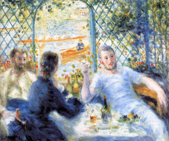  Pierre Auguste Renoir A Canoeist's Luncheon - Canvas Art Print