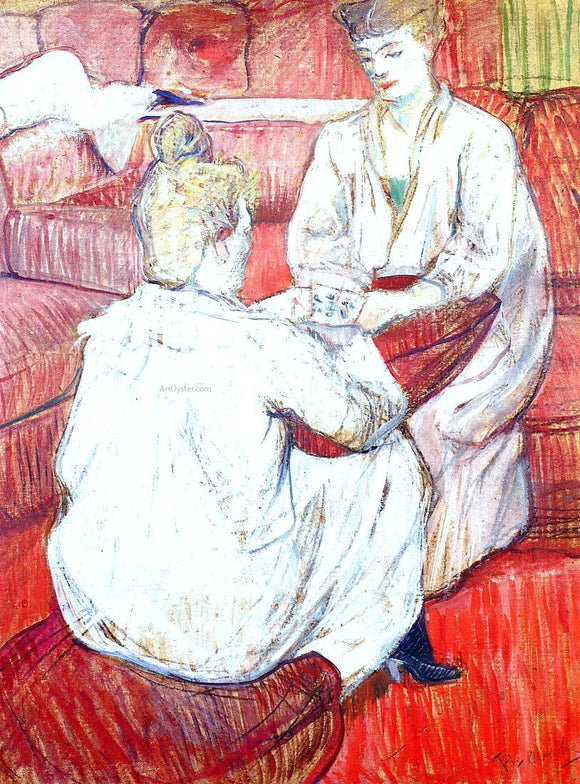  Henri De Toulouse-Lautrec The Card Players - Canvas Art Print