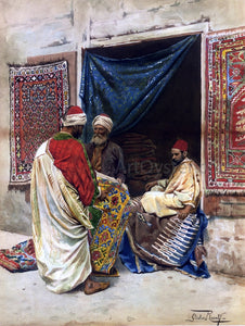  Giulio Rosati The Carpet Merchant - Canvas Art Print