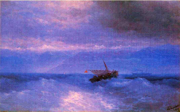  Ivan Constantinovich Aivazovsky The Caucasian Range from the Sea - Canvas Art Print