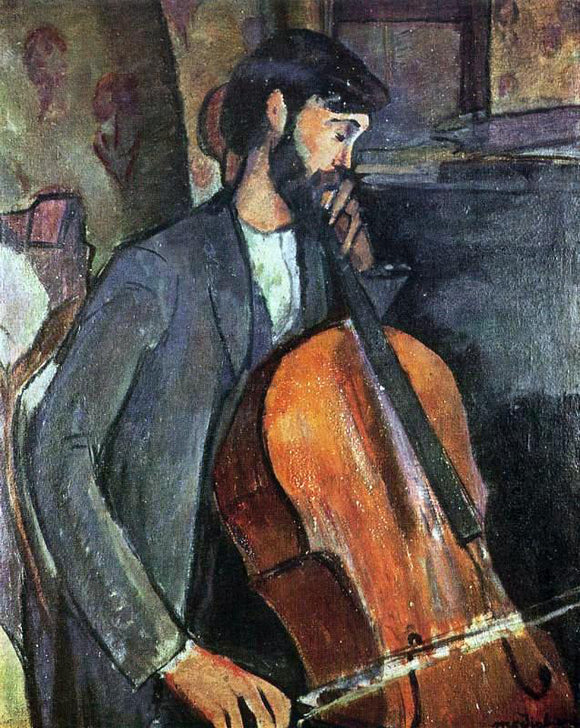  Amedeo Modigliani A Cellist - Canvas Art Print