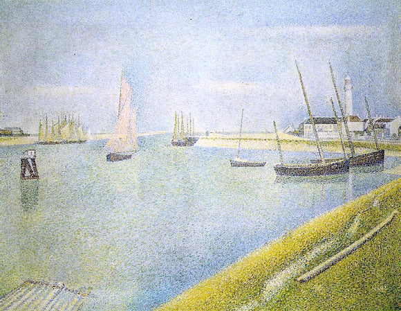  Georges Seurat The Channel at Gravelines, in the Direction of the Sea - Canvas Art Print