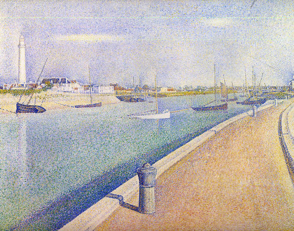  Georges Seurat The Channel at Gravelines, Petit-Fort-Philippe - Canvas Art Print