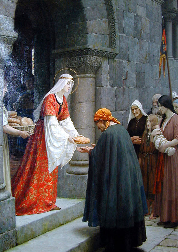  Edmund Blair Leighton The Charity of St. Elizabeth of Hungary - Canvas Art Print