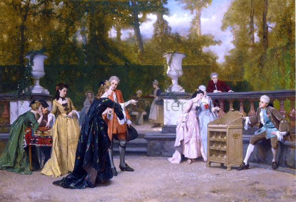  Auguste Serrure The Charming Opponent - Canvas Art Print