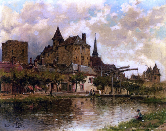  Maurice Levis The Chateau at Mennetou-sur-Cher - Canvas Art Print