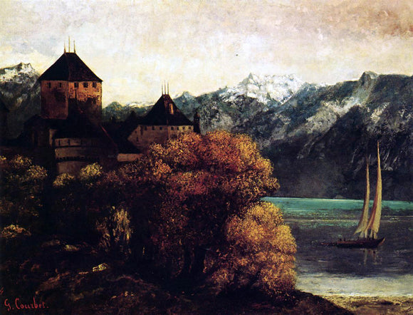  Gustave Courbet The Chateau de Chillon - Canvas Art Print
