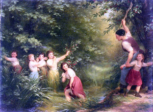  Fritz Zuber-Buhler The Cherry Thieves - Canvas Art Print