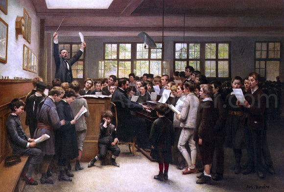  Auguste Joseph Trupheme The Choir Lesson - Canvas Art Print
