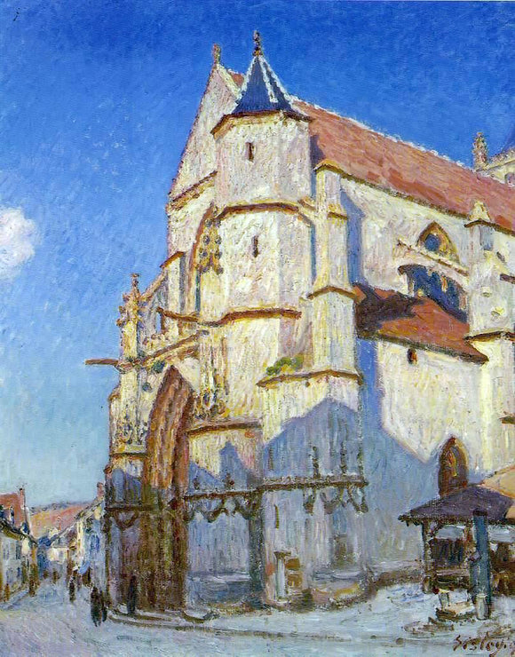  Alfred Sisley The Church at Moret - Canvas Art Print