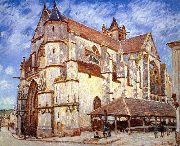  Alfred Sisley The Church at Moret, Afternoon - Canvas Art Print