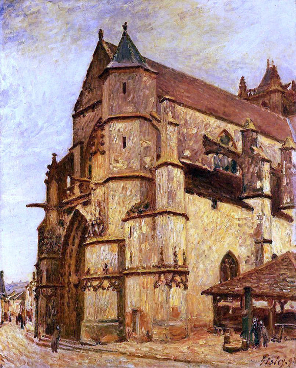  Alfred Sisley The Church at Moret, Rainy Morning - Canvas Art Print