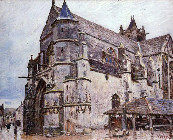  Alfred Sisley The Church at Moret, Rainy Weather, Morning - Canvas Art Print