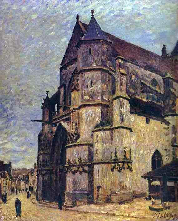 Alfred Sisley The Church at Moret, Winter - Canvas Art Print