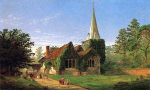  Jasper Francis Cropsey The Church at Stoke Poges - Canvas Art Print