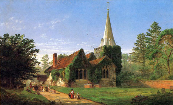  Jasper Francis Cropsey The Church at Stoke Poges - Canvas Art Print