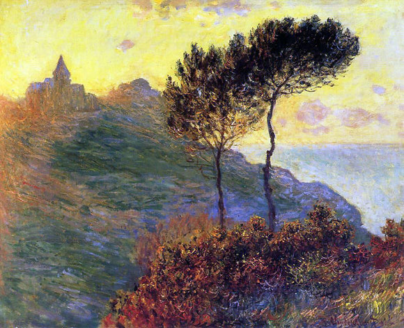  Claude Oscar Monet The Church at Varengeville, against the Sunset - Canvas Art Print