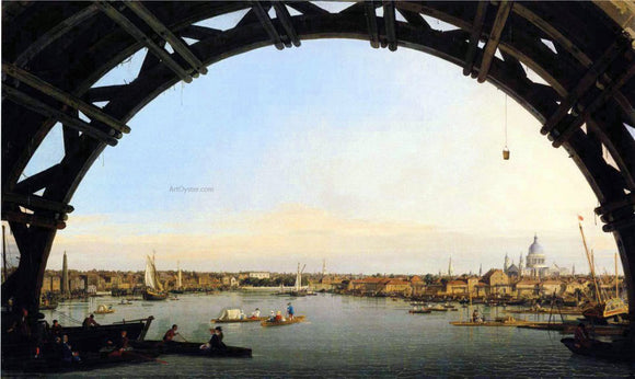  Canaletto The City Seen Through an Arch of Westminster Bridge - Canvas Art Print