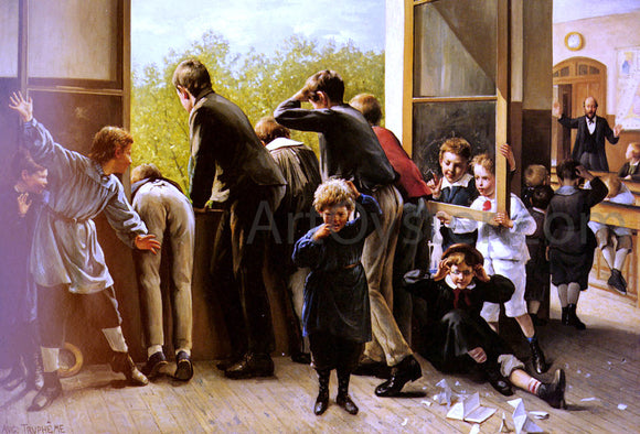  Auguste Joseph Trupheme The Class Pranksters - Canvas Art Print