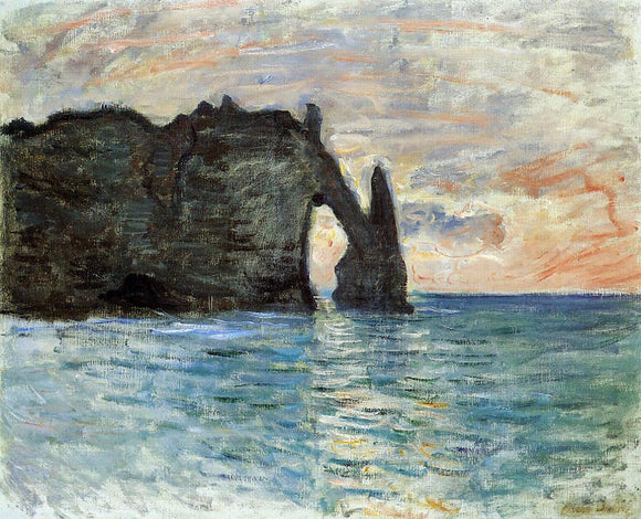  Claude Oscar Monet The Cliff at Etretat - Canvas Art Print