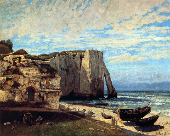  Gustave Courbet The Cliff at Etretat after the Storm - Canvas Art Print
