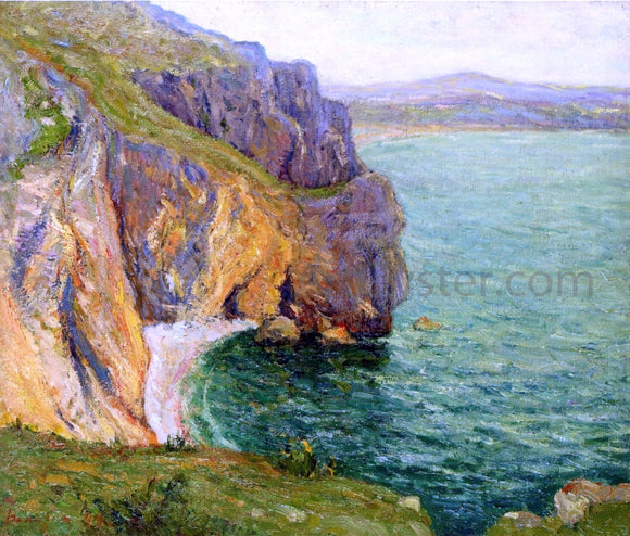  Maxime Maufra The Cliffs at Polhor, Morgat - Canvas Art Print