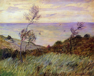  Claude Oscar Monet The Cliffs of Varengeville, Gust of Wind - Canvas Art Print