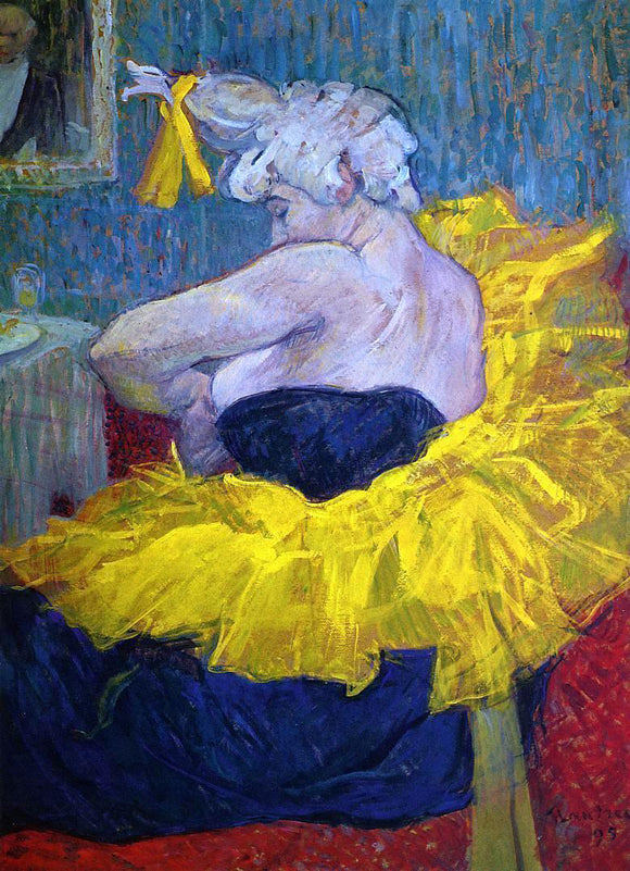  Henri De Toulouse-Lautrec The Clowness Cha-U-Kao Fastening Her Bodice - Canvas Art Print