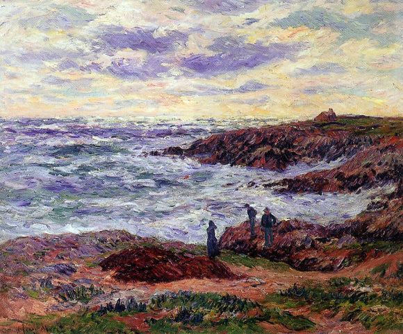  Henri Moret The Coast at Doelan (also known as Sea) - Canvas Art Print
