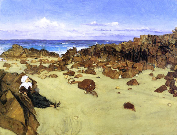  James McNeill Whistler The Coast of Brittany (also known as Alone with the Tide) - Canvas Art Print