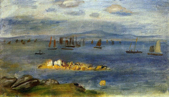  Pierre Auguste Renoir The Coast of Brittany, Fishing Boats - Canvas Art Print