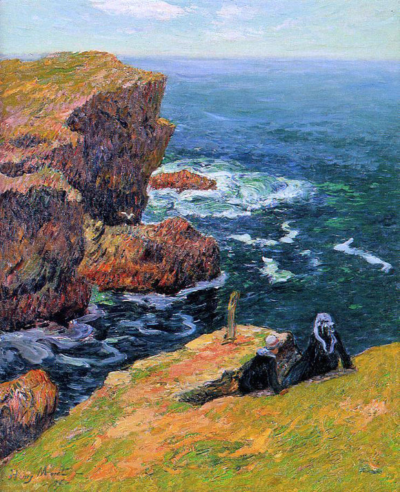  Henri Moret The Coast of Moelan - Canvas Art Print