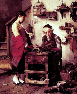  Antonio Rotta The Cobbler - Canvas Art Print