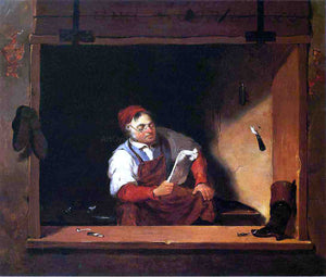  Francis William Edmonds A Cobbler - Canvas Art Print