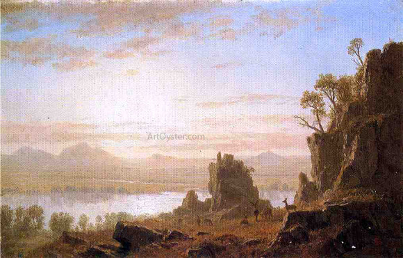  Albert Bierstadt The Columbia River, Oregon - Canvas Art Print